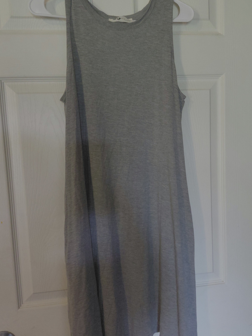 H&M Grey Sleeveless Midi Shift Dress
